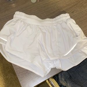 Lulu Lemon white hotty hot shorts